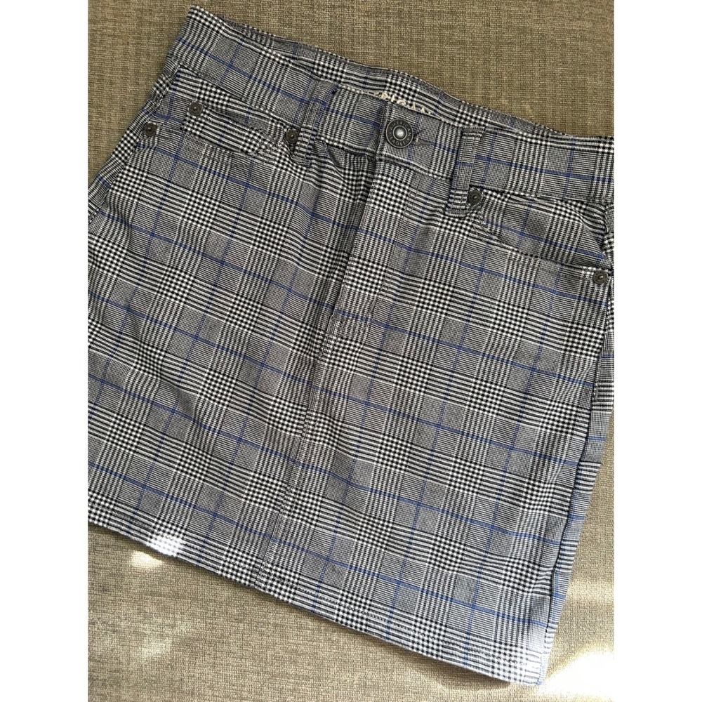 Y2K American Eagle Plaid Super Stretch Mini Skirt Women's Size 00 Preppy‎